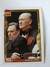 1991 Topps San Francisco Giants Baseball Card #579 Roger Craig MG
