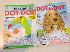 Set of 2 Dot 2 Dot from Blissful-Relax and Rewind-Solve & Color Adorable Animals