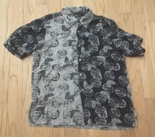 Citron Santa Monica Men's MEDIUM 100% Silk Floral Shirt. Soft. Clean. Classy.