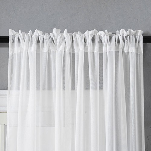 2 Panel Solid Color Sheer Curtains Voile Tulle Window Drapes Bedroom Living Room - Picture 13 of 22