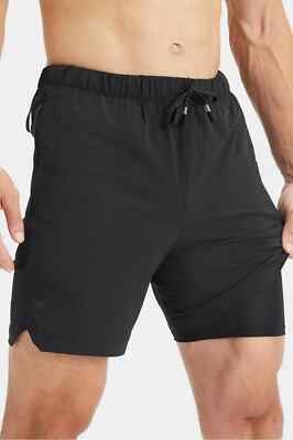 Fabletics - 7'' The One Short -  Lined - Men's Size L - Black - Large