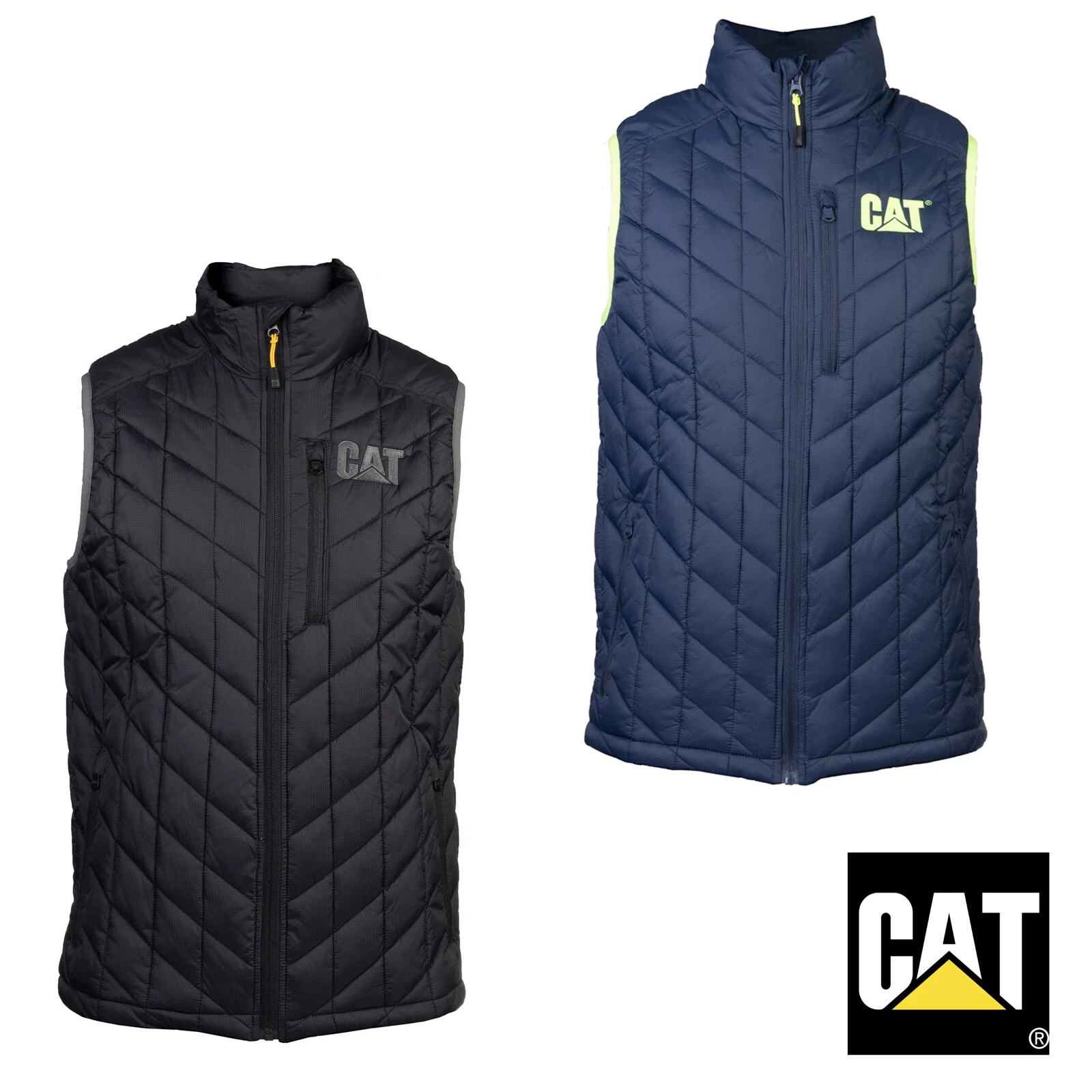 Mens CAT Insulated Vest Caterpillar Body Warmer Full Zip Work Gilet UKS-2XL
Opens in a new window or