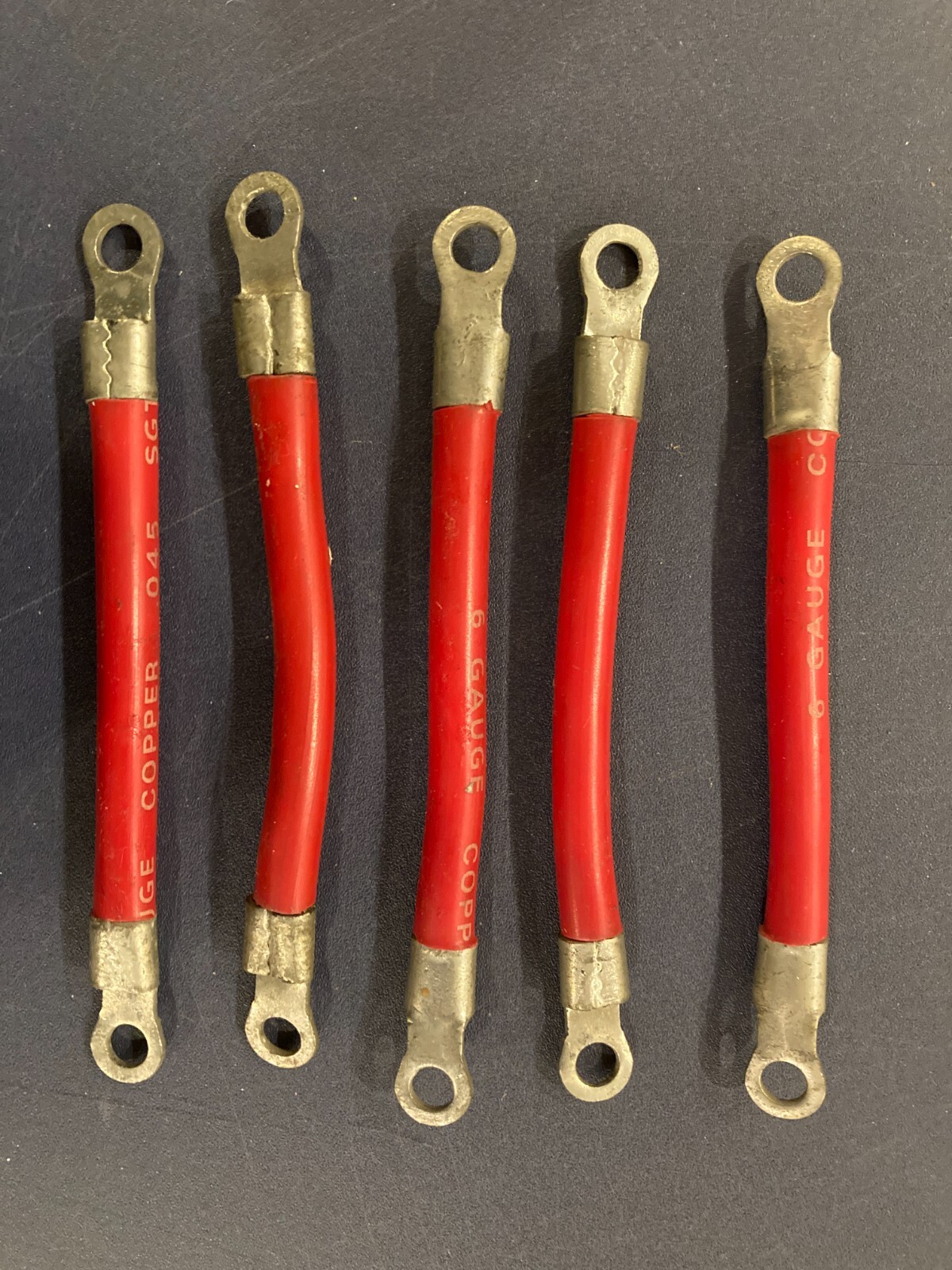 6 Gauge AWG Copper Battery Cable - Boat,Car,RV,Solar,Motorcycle 6" 6mm eyelets