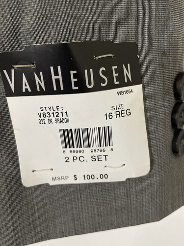Van Heusen Size 16 Regular BOYS Grey Suit Jacket Blazer 1 PIECE NWT - Picture 8 of 8