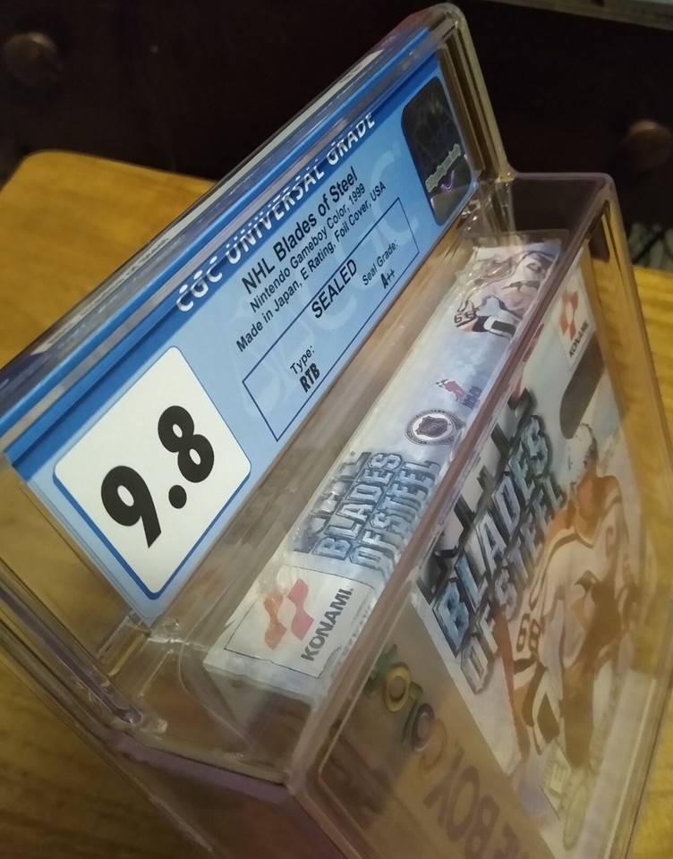NHL Blades of Steel Game Boy Color GBC Sealed Foil Cover CGC 9.8 A++