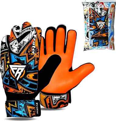 size 2 Goalie Gloves 4mm Latex Finger Spine Protection Double Layer Wrist -1T