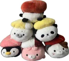 NEW TAKASHOJI SUSHI SET Plushes Penguin Bunny Cat Seal Panda 14in from Round 1