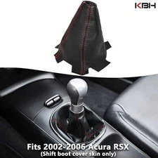 Fit 02-06 Acura RSX Manual Shifter Shift Boot Replacement Cover PU Leather Red