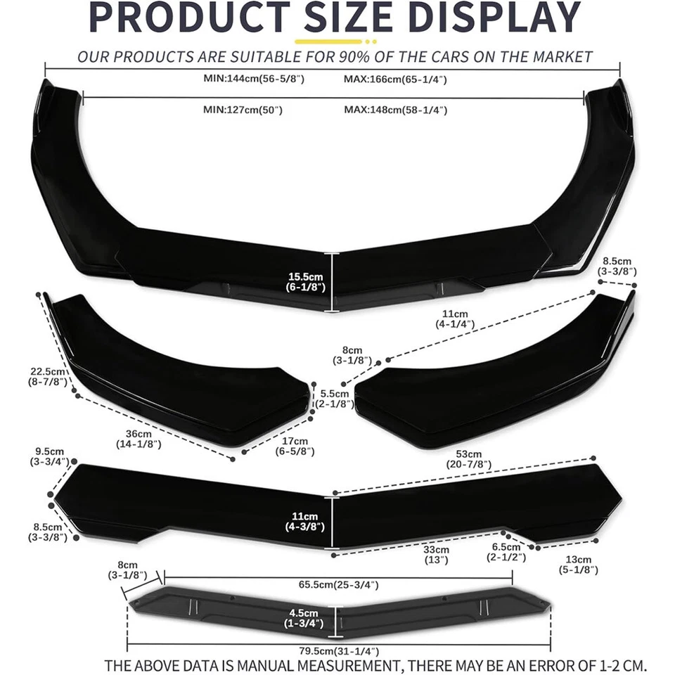 Alerón divisor de labios para parachoques delantero negro brillante para Mercedes-Benz GLS450 GLS580 Foto 2 de 4