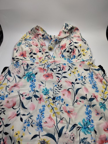 OLD NAVY White Floral V-Neck Swing Tankini High Waist Two Piece Bathing Suit - 第 1/11 張圖片