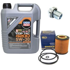 Motoröl Set 5W-30 5 Liter + Ölfilter SH 4043 P + Schraube für Alfa Romeo Fiat