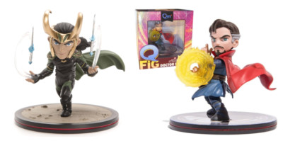 QMX Q-Fig FX Diorama lot of 2 - Loki Thor Ragnarok AND Dr Strange both NEW NIB