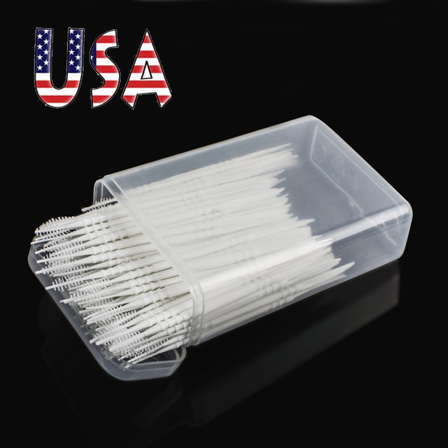 2 Way Plastic Dental Picks Oral Hygiene Interdental Brush Tooth Pick