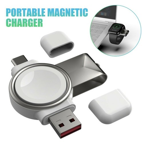 USB & USB-C Dual Interface Wireless Charger For iWatch 2/3/SE/4/5/6/7 Watch d - Afbeelding 6 van 9