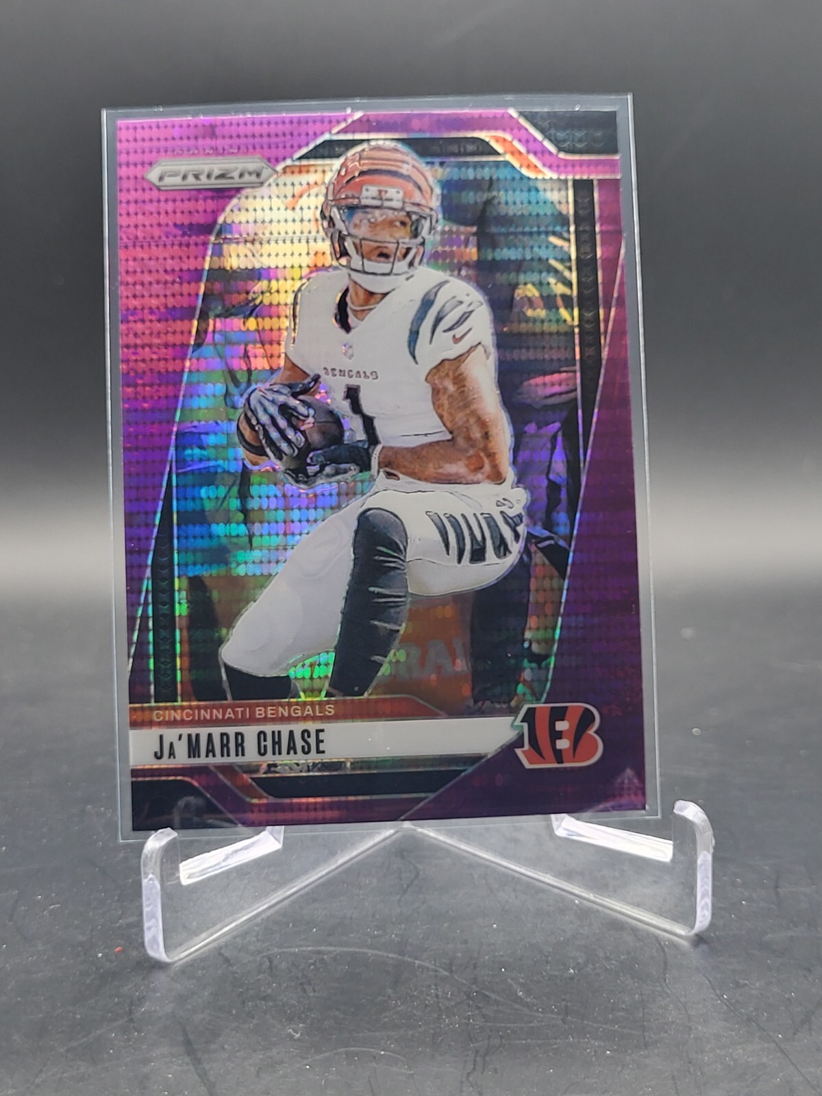 2024 Panini Prizm - #57 Ja'Marr Chase Purple Pulsar Prizm