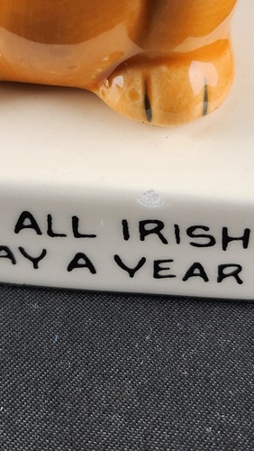 Vtg 1981 Enesco Garfield, “We're All Irish One Day A Year” St. Patrick’s #F6 - Picture 9 of 11