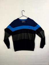 U.S. Polo Assn Sweater Mens Large Multicolor Striped Long Sleeve V-Neck Pullover