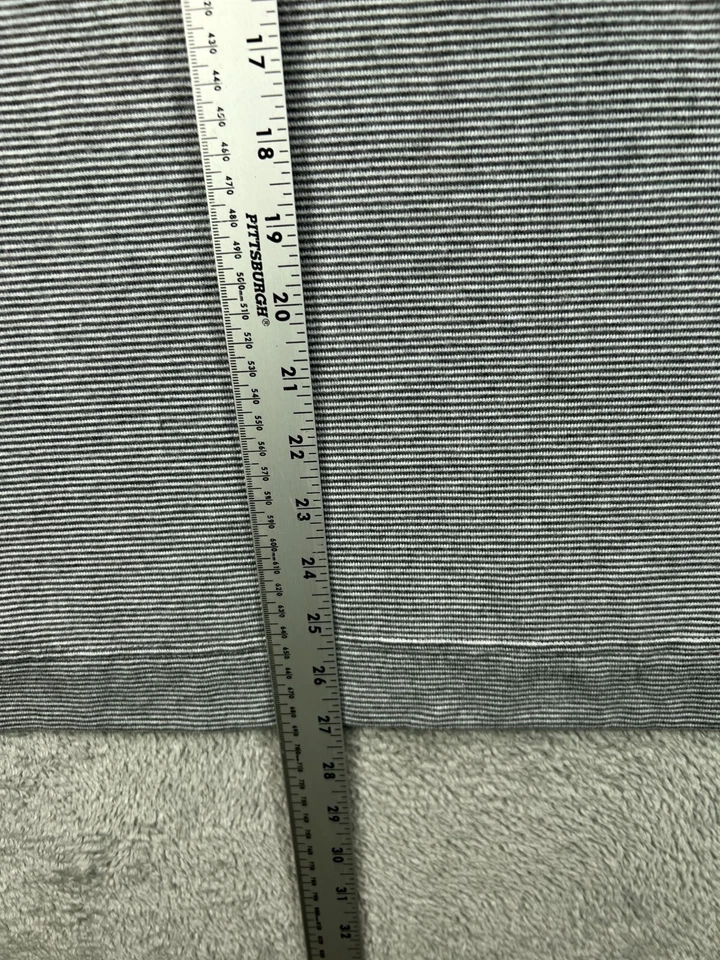 BASS Tops Womens Medium Shirt Gray Striped Knit Cowl Long Sleeve Ladies Pullover - Image 3 of 4