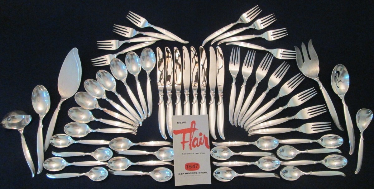 54 PIECE SET service 8! Vintage 1847 ROGERS INT'L