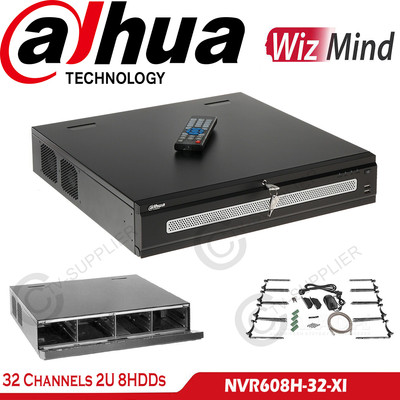 Dahua Grabador NVR DHI-NVR608H-32-XI 32Canales 2U 8HDDs Ultra WizMind SMD Plus