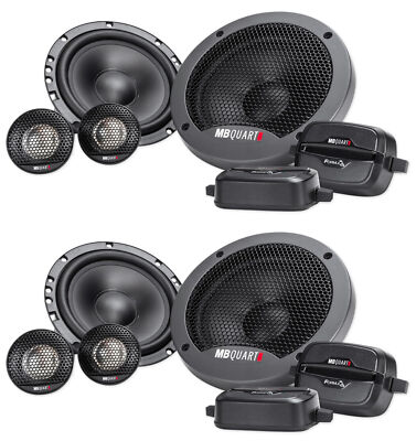 (2) Pairs MB QUART FSB216 6.5'' 280 Watt Car Audio Component Speakers