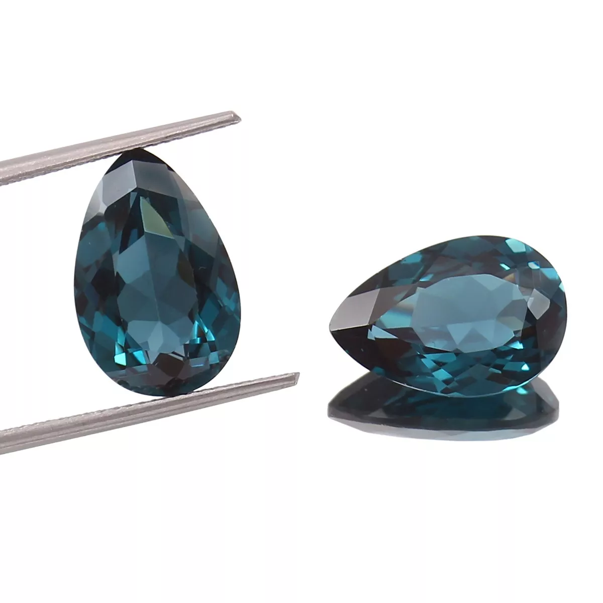 12x8 MM Natural Blueish Green Tourmaline Pear Cut Loose Gemstone Matching Pair