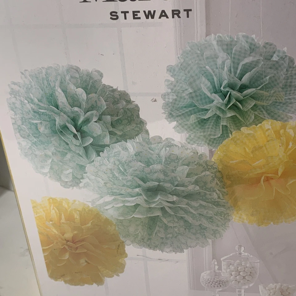  Pom Poms Martha Stewart 5 Conjunto 20” Decoração Grande Multicolorida Decoração de Páscoa/Festa - Imagem 2 de 3