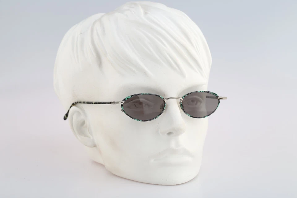 Robert Rudger 1710 224 F3, Gafas de sol vintage años 90 gris y verde pequeño ojo de gato Foto 2 de 4