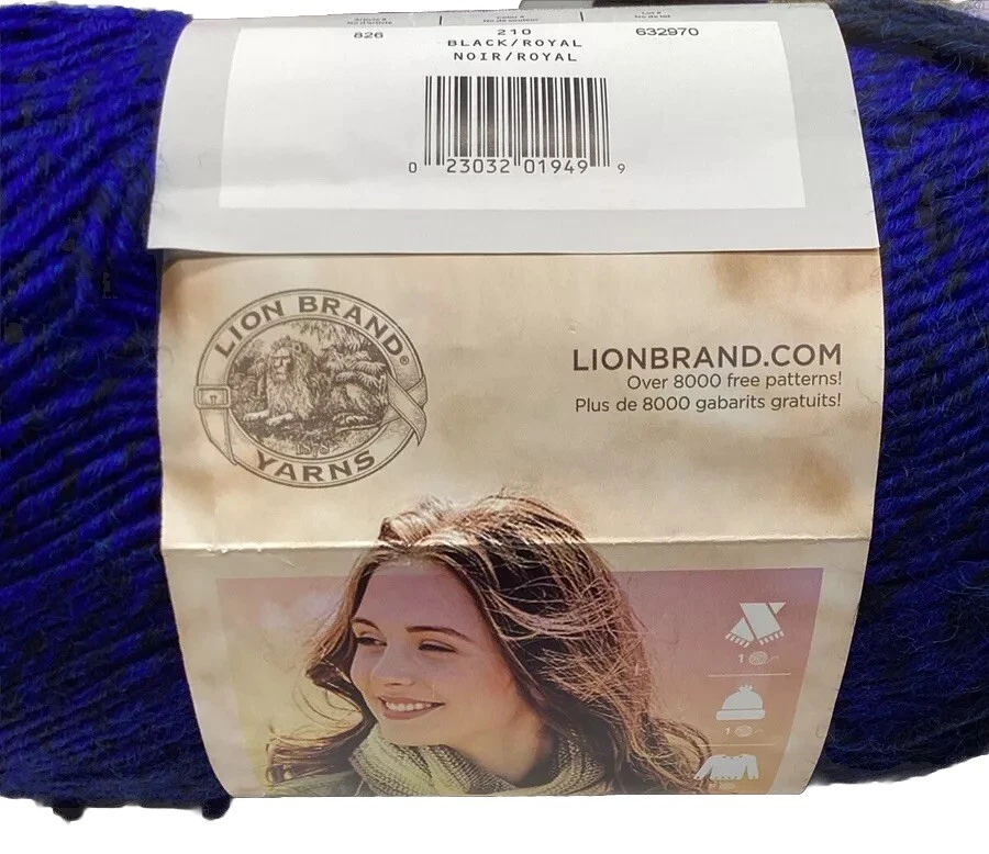 Lion Brand Scarfie Yarn "Black/Royal" 3 Skeins # 368 - Image 3 of 4