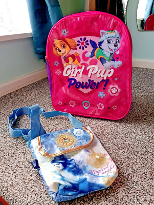 (2 ARTIKEL) Mädchen Rucksack + Disney Umhängetasche NEU (vollständige Beschreibung unten)