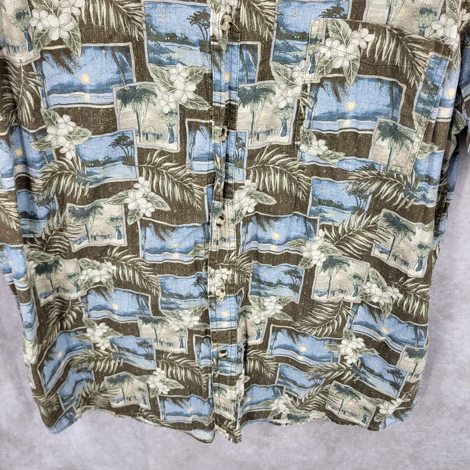 Panama Jack Hawaiian Shirt Mens XL Button Up Short Sleeve Palm Trees Beach - Image 2 of 4