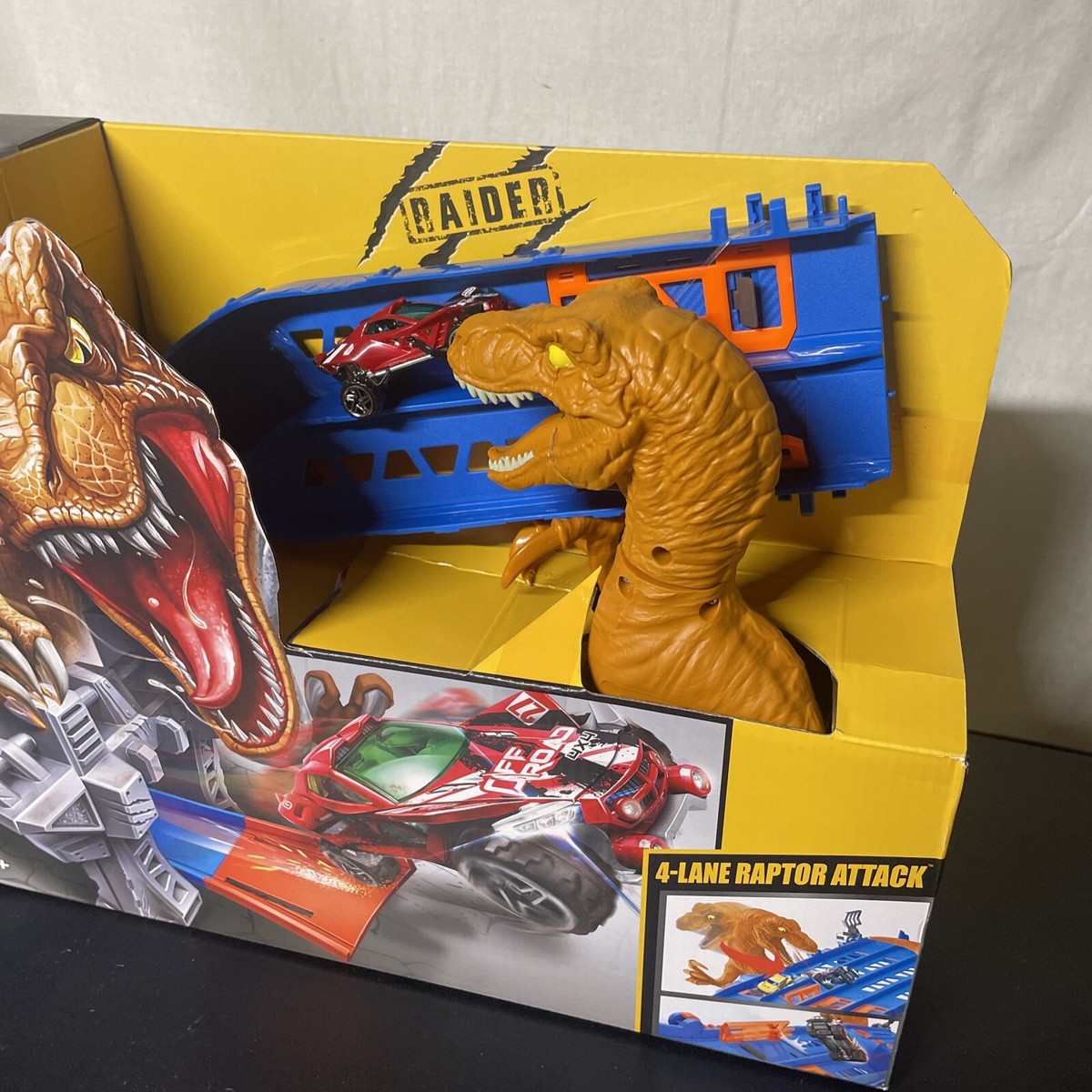 Zuru Metal Machines 4-Lane Raptor Attack Race Track Set W/ Die