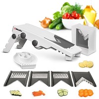 Mueller Austria V-pro 5 Blade Adjustable Mandoline Slicer – White/grey Mueller Austria V-pro 5 Blade Adjustable Mandoline Slicer – White/grey