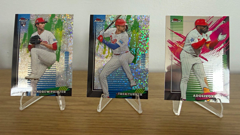 Topps 2026 Finest MLB 3-Card Lot Andrew Painter RC/Trea Turner/Adolis García