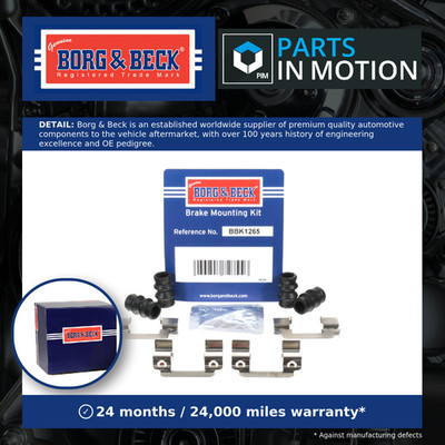 Brake Pad Fitting Kit fits SAAB 9-5 YS3G 2.0 Rear 10 to 12 B&B Quality New