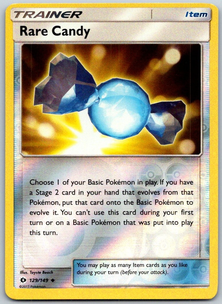 Rare Candy 129/149 Uncommon SM Base Set Reverse Holofoil (Near Mint)