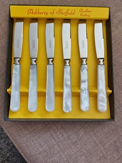 Ashberry Of Sheffield De Luxe Cutlery Mother Of Pearl Handled Cutlery