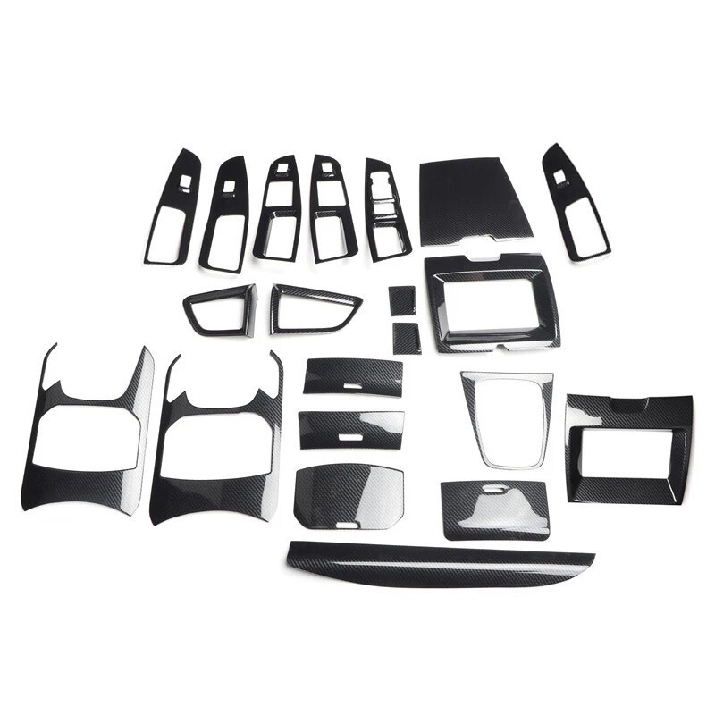 Fit For Ford Edge 2015-2018 ABS Carbon Fiber Interior Gear Cover Trims Stickers
