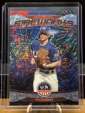 2026 Panini Stars and Stripes Prizm Dylan Crews #18 Fireworks Disco