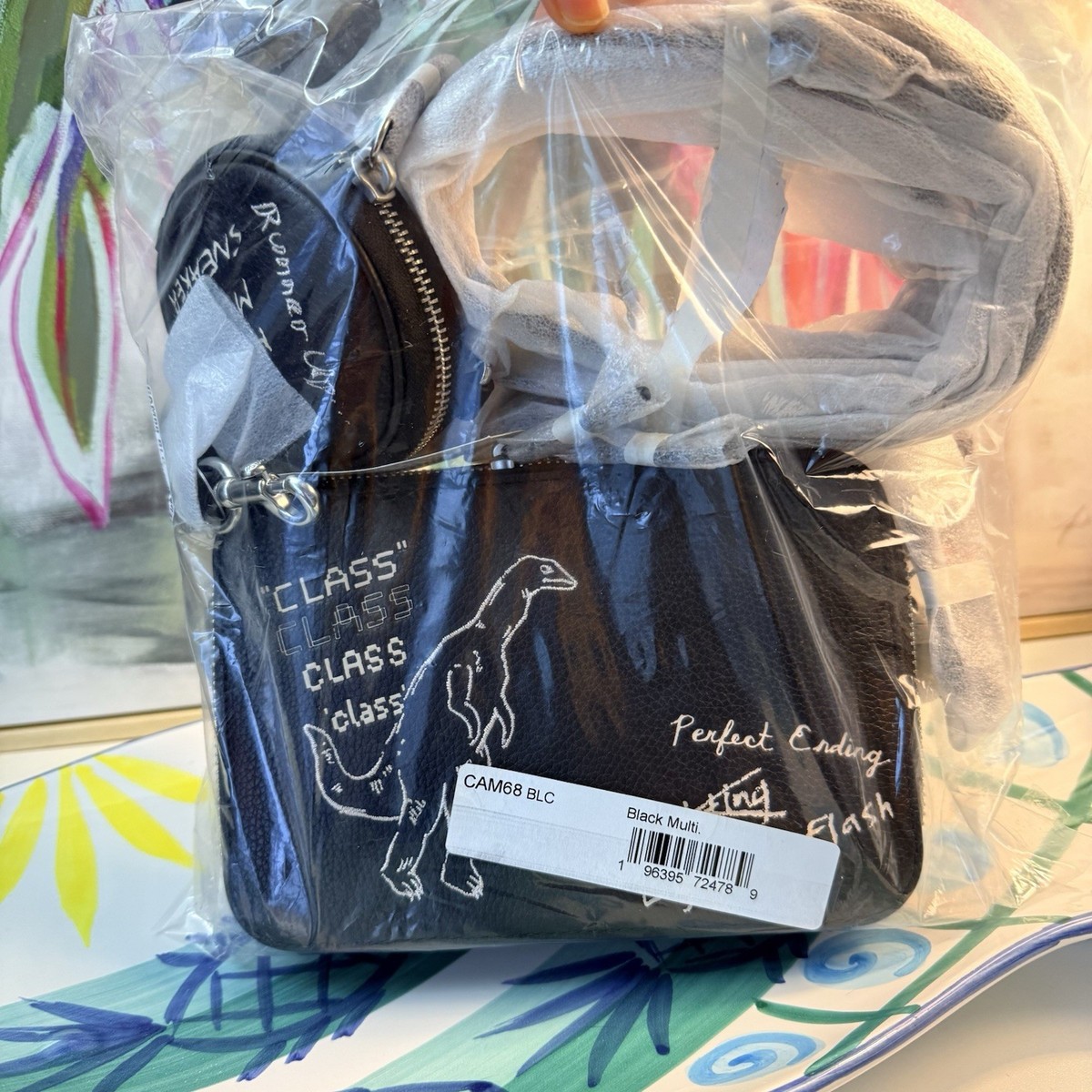 NWT Coach Charter Crossbody Bag 19 With Rex Dino Sketch Print