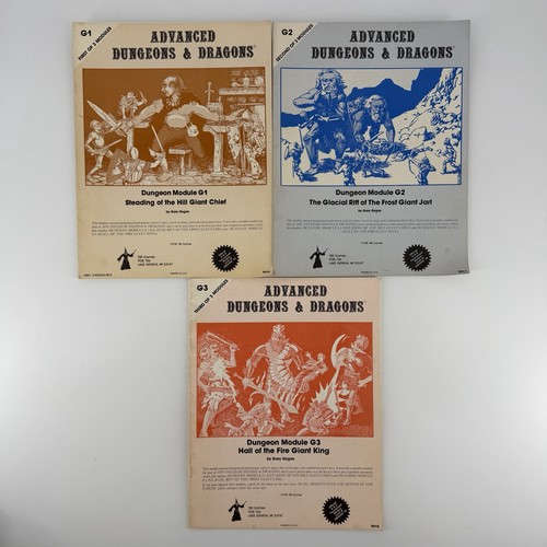 ADVANCED DUNGEONS & DRAGONS DUNGEON MODULE G1 G2 G3 COMPLETE MODULE SET TSR 1978