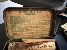 Vintage 1940s E.D. Bullard Snake Bite Kit – w/ 1948 Newspaper Story