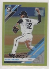 2019 Panini Donruss Optic Lime Green Prizm Jose Urena #114 0t2