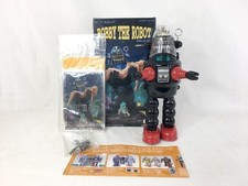 Osaka Tin Tin Wind-Up Toy Robby The Robot Black Friction W/BOX F/S FEDEX