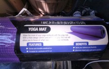 Purple 68" x 24" Yoga Mat Gym Camping Non-Slip Fitness Exercise Pilates