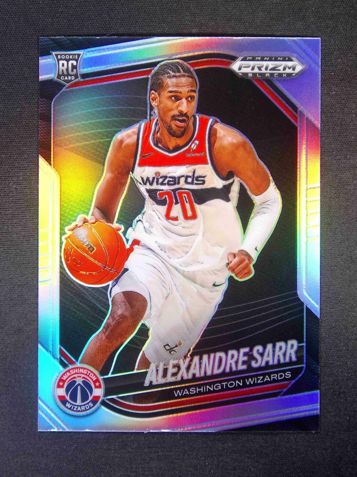 2024-25 Panini Prizm Black Alexandre Sarr #46 RC Rookie Silver Prizm