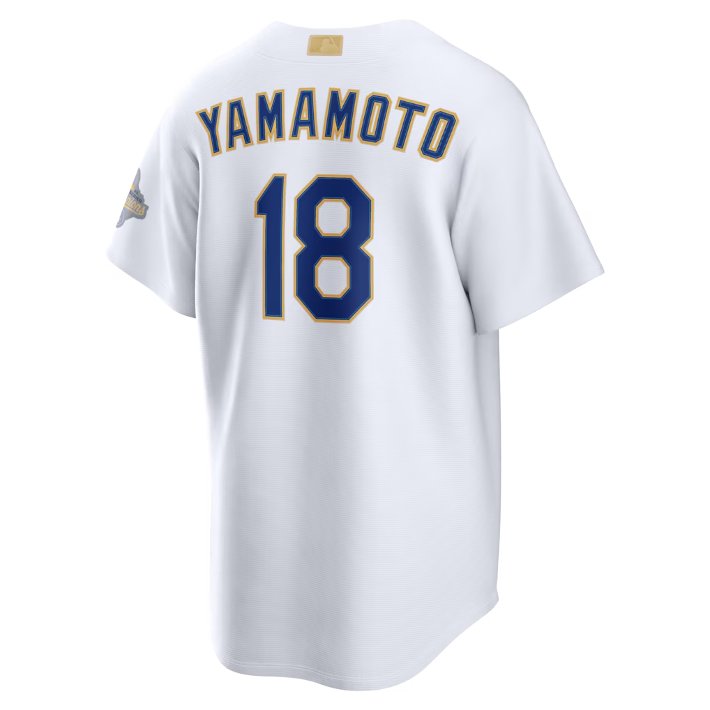 Nike Los Angeles Dodgers Yoshinobu Yamamoto #18 2026 Gold