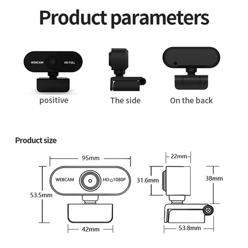 Elough 2K HD Webcam For Desktop Laptop Computer Mini USB Web Camera - Afbeelding 4 van 16