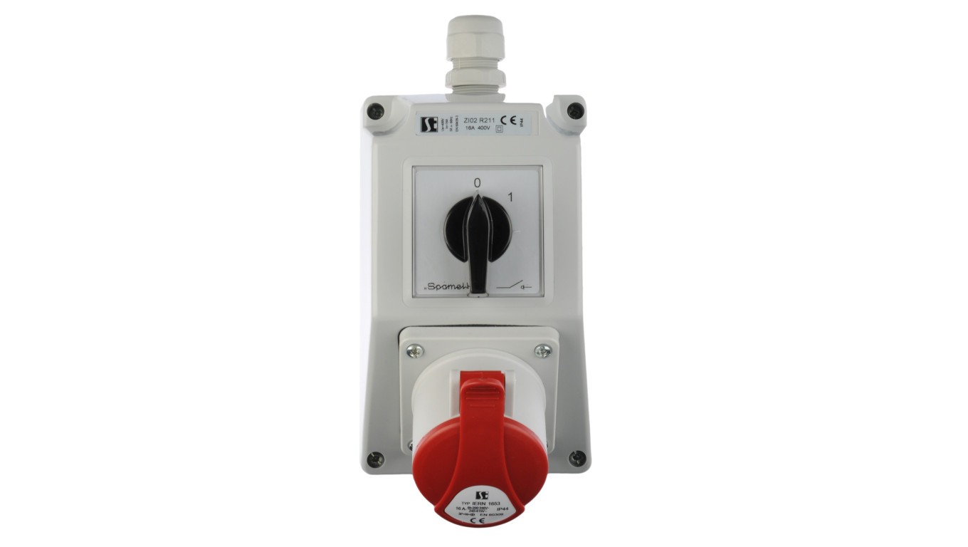 Installation kit with socket 16A 5P (0-1) ZI ZI02\R211