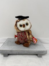 Ty Beanie Babies SMARTY the Owl 6" Beanbag Plush Stuffed Animal Toy